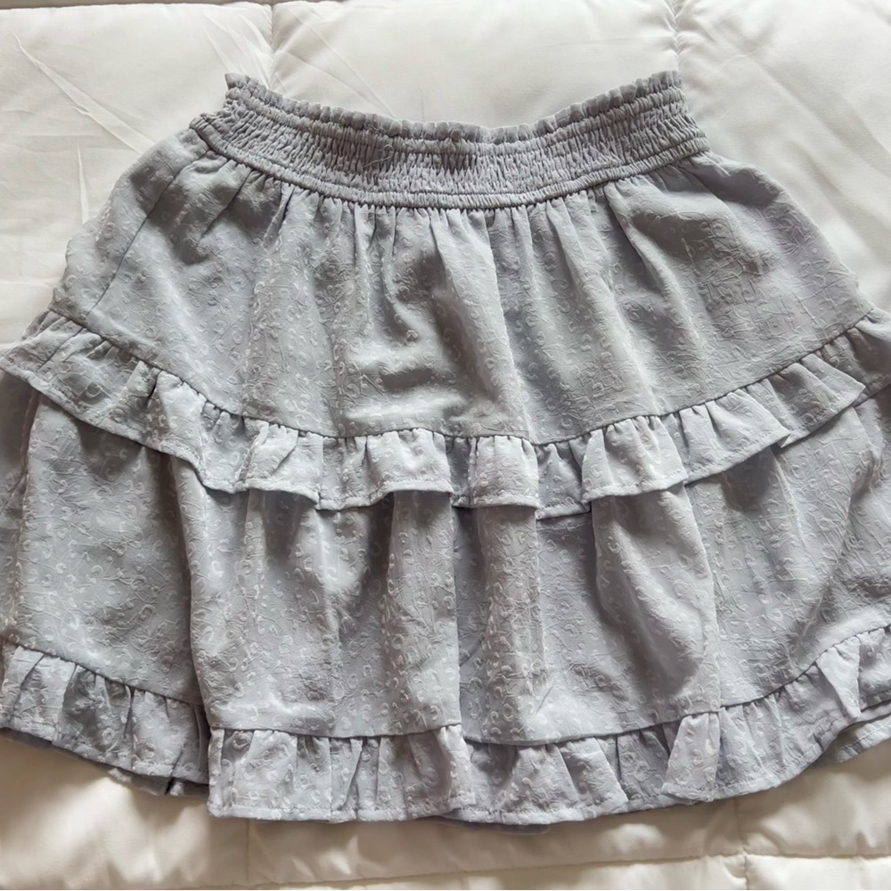 Light Blue Ruffled Skirt